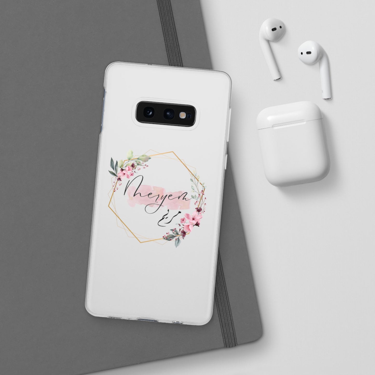 iphone/samsung hoesje transparant gepersonaliseerd naam/arabisch